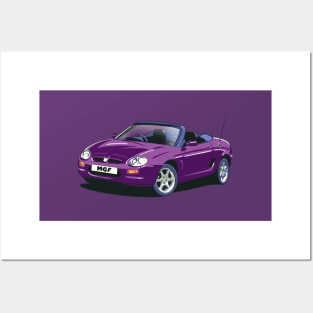 MG MGF Car in Amaranth Posters and Art